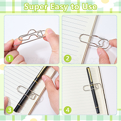 15 Stiftclip aus Karbonstahl für Notizbuch&nbsp;FIND-SZ0019-91G