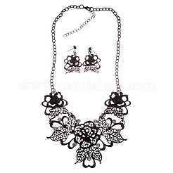 Комплект из ожерелья с подвеской из цветочного сплава и серег-гвоздиков&nbsp;FS-WG71CED-01