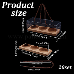 Складной прямоугольный пластиковый подарочный ящик для хранения кексов из ПЭТ-пластика CON-WH0085-137B