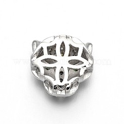 Стойки обшивки латунные микро проложить кубического циркония леопарда полые шарики&nbsp;LS-ZIRC-I012-18P-RS