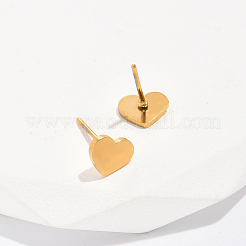 201 серьги-гвоздики в форме сердца из нержавеющей стали&nbsp;CE5894