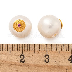 Runde natürliche Süßwasserperlen&nbsp;PEAR-K009-10G