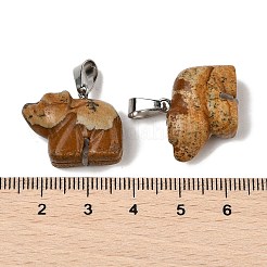 Natur Bildjaspisses Anhänger&nbsp;G-B127-02P-04