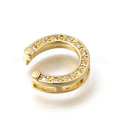 Messing Micro Pave klare Zirkonia Folie Charms&nbsp;KK-Z155-18G