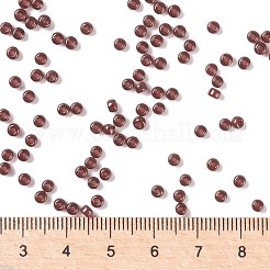 MIYUKIラウンドロカイユビーズ  日本製シードビーズ  8/0  （rr309)ダークレッドゴールドの光沢  3mm  穴：1mm  約19000~20500個/ポンド&nbsp;SEED-G008-RR0309