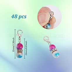 48 шт. акриловые маркеры для фиксации петель HJEW-PH02079