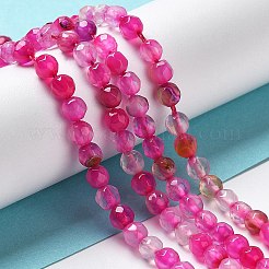 Граненый агат / полосатый агат G-F447-4mm-H08