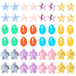 200 pièce de perles acryliques opaques représentant des animaux marins (3 styles différents)&nbsp;OACR-TA0005-04