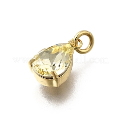 Каплевидная латунь со стеклянными подвесками KK-G525-09G