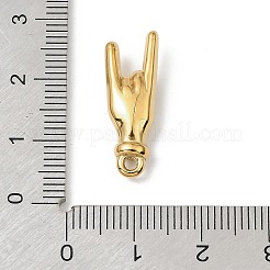 304ステンレスペンダント  ニッケルフリー  イオンプレーティング（ip）  ジェスチャー  23.5x8x5mm  穴：1.6mm&nbsp;STAS-F327-03G-G