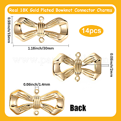 14 шт. латунные подвески-бантики&nbsp;KK-BBC0021-74