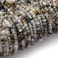 Натуральные нити из кианита / цианита / дистенового бисера G-RM2025-D13-E