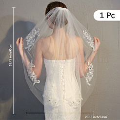 Свадебная фата из полиэфирной сетки AJEW-WH20067-069