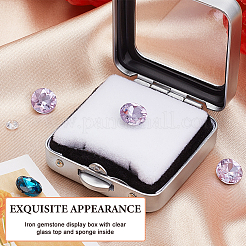 Cajas de exhibición de piedras preciosas de diamantes sueltos de hierro&nbsp;CON-WH0088-19A-02