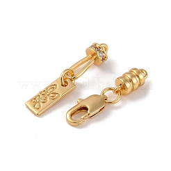 Латунный микро pave прозрачный кубический цирконий лобстер KK-C076-07G