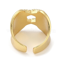 Кольца-манжеты для пальцев из латуни с микропаве из кубического циркония для женщин&nbsp;RJEW-C114-20A-G