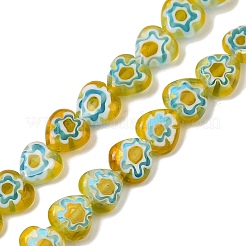 Ручной работы millefiori стеклянные бусины нитки LAMP-G166-15J