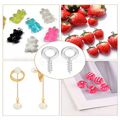 100 шт. латунный винт с ушком для штифта KK-LP0004-61