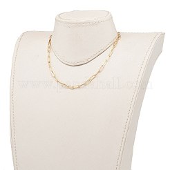 Collane con catena a graffetta in ottone&nbsp;NJEW-JN03283-01