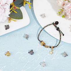 12 шт. 4-х цветные бусины из сплава в виде щенка FIND-OC0003-28