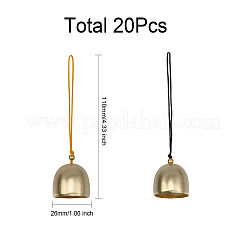 20 шт. 2-цветный сплав колокольчиков в виде колокольчиков&nbsp;FIND-GL0001-43