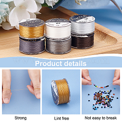 Нейлоновая бисерная нить NWIR-WH0005-10E