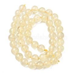 Нити из натуральных бусин лимонного кварца (обработанных нагреванием)&nbsp;G-B167-A11-8mm