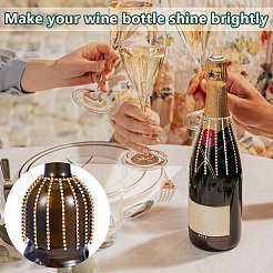 4 шт. подвески для бокалов вина из латуни и железа со стразами&nbsp;HJEW-OC00282