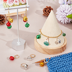 Алюминиевые маркеры петель с замком в виде колокольчика HJEW-PH01776