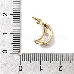 Pendentifs avec zircon cubiques à micro-pavés en laiton&nbsp;KK-H089-10B-G