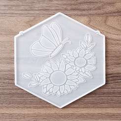 Diy шестигранная форма кулон украшения пищевые силиконовые Молды&nbsp;LS-SIMO-D002-03B