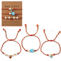 3 шт. браслет ручной работы из латуни с эмалированными подвесками&nbsp;OI2276-14