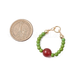 5 шт. подвески из натурального сердолика (окрашенного и нагретого) двух цветов и окрашенной синтетической бирюзы PALLOY-JF03191