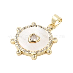 Латунные микропаве прозрачные подвески с фианитом&nbsp;KK-I712-37G