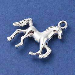 チベット風合金馬ペンダント  カドミウムフリー＆鉛フリー  アンティークシルバー  24x21.5x4mm  穴：2mm&nbsp;X-TIBEP-Q043-252-RS