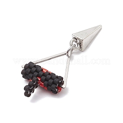 Подвески-глаза из бисера в форме цилиндра&nbsp;PALLOY-MZ00650-04