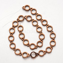 Electroplate non magnetici ematite sintetico fili di perline&nbsp;G-F300-50-08