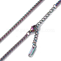 Collier chaîne en acier inoxydable 304 avec placage ionique (IP) pour hommes et femmes&nbsp;NJEW-K245-020E