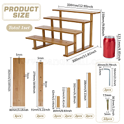 4-ярусная сосновая полка для товаров ODIS-WH0100-10