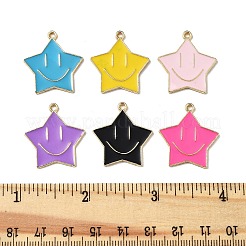 12шт 6 цвета сплава эмалевые подвески&nbsp;ENAM-FP0001-75