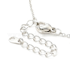 Прозрачное кубическое циркониевое сердце с кулоном в виде розы&nbsp;NJEW-F293-01D-RG