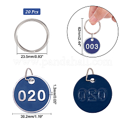 Идентификационные бирки с пронумерованной маркировкой из алюминиевого сплава AJEW-AR0001-45