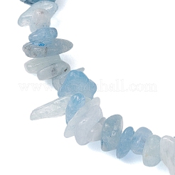Bracelets extensibles en perles d'aigue-marine naturelle pour hommes et femmes&nbsp;BJEW-JB10647-03