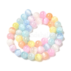 Brins de perles teintées en sélénite naturelle de couleur dégradée&nbsp;X-G-H067-A04-8MM