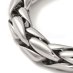 Не тускнеющие браслеты из нержавеющей стали 304 с цепочкой из кусков пшеницы для женщин и мужчин BJEW-Q341-08P