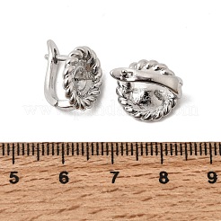 Flache runde Ohrringverschlüsse aus Messing&nbsp;KK-Z154-09P