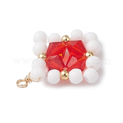 4шт 4 цвета стеклянные подвески&nbsp;PALLOY-TA00354