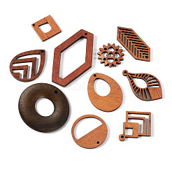 DIY-Set für hohle Geometrie-Ohrhänger aus Walnussholz&nbsp;DIY-TA0009-18