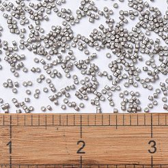 MIYUKIデリカビーズ  シリンダー  日本製シードビーズ  11/0  （db1176)亜鉛メッキマットアッシュグレー  1.3x1.6mm  穴：0.8mm  約2000PCS /ボトル  10 G /ボトル&nbsp;SEED-JP0008-DB1176