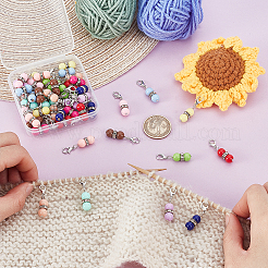 Акриловые подвесные маркеры петель с замком HJEW-PH02084